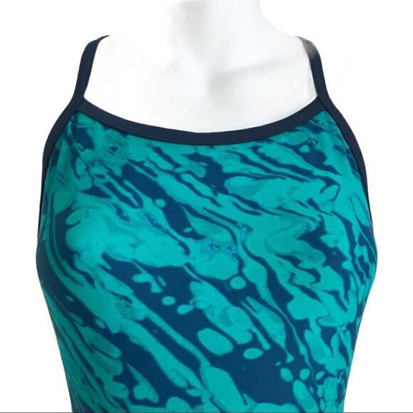 Sporti Light Wave Thin Strap One Piece Swimsuit Size 32 - Picture 5 of 11